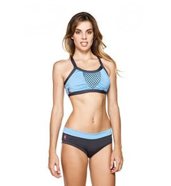 Топ для фитнеса голубой Iron-X Pole Fit