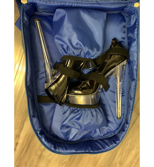 Рюкзак серый с голубыми молниями PoleDance