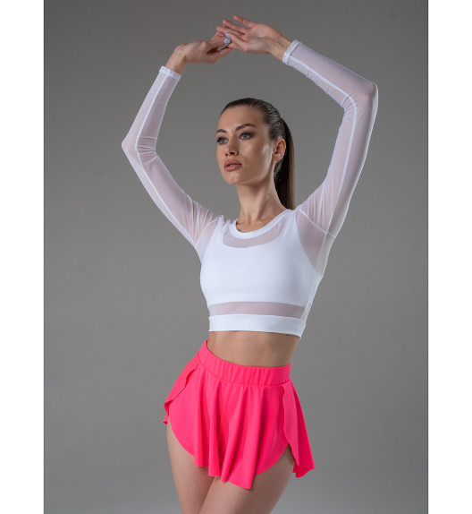 Лонгслив белый из сетки Shadow I-Style