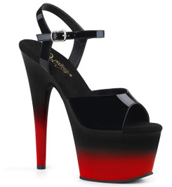 Туфли Pleaser черные с красным ADO709BR-H/B/B-R