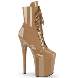 Ботильоны на платформе Pleaser бежевые FLAM1020/TF/M
