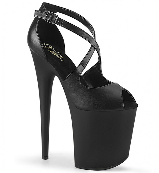 Стрипы Pleaser черные матовые FLAM821/BPU/M