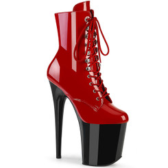 Ботильоны на платформе Pleaser красные FLAM1020/R/B