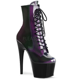 Ботильоны на платформе Pleaser черный хамелеон ADO1020SHG/PP-OL/B