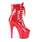 Ботильоны на платформе двойки Pleaser красные ADO1021/R/M