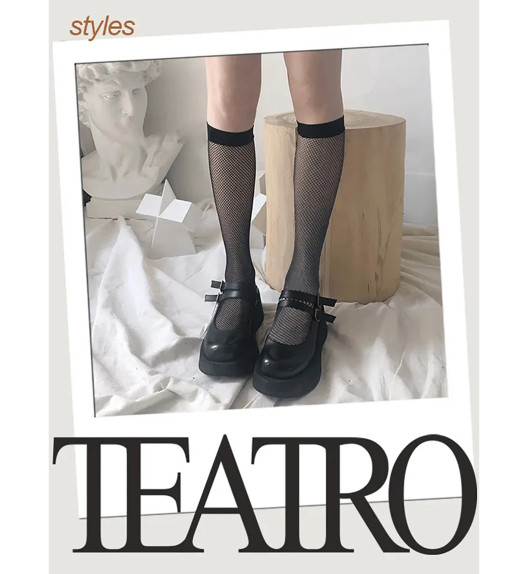 Гольфы черные в сеточку LIBRETTO Teatro