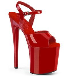 Босоножки на платформе Pleaser красные NAU809/R/M