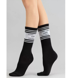 Носки черные WS4 Text Strong 006 Giulia