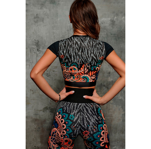 Кроп-топ Midi Rash Bloom "Coral" Bona Fide