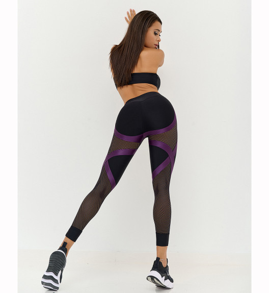 Лосины укороченные Move UP "Black & Limbo" Bona Fide