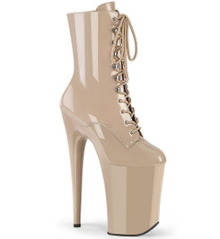 Ботильоны на платформе Pleaser бежевые INF1020/ND/M